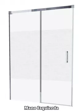 Mampara de ducha Frontal 1 fijo con 1 corredera Serigrafiado Paint - modelo Contract 2