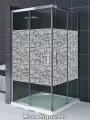 Mampara de ducha 2 fijos con 2 puertas correderas en vértice Paint - Serie 3