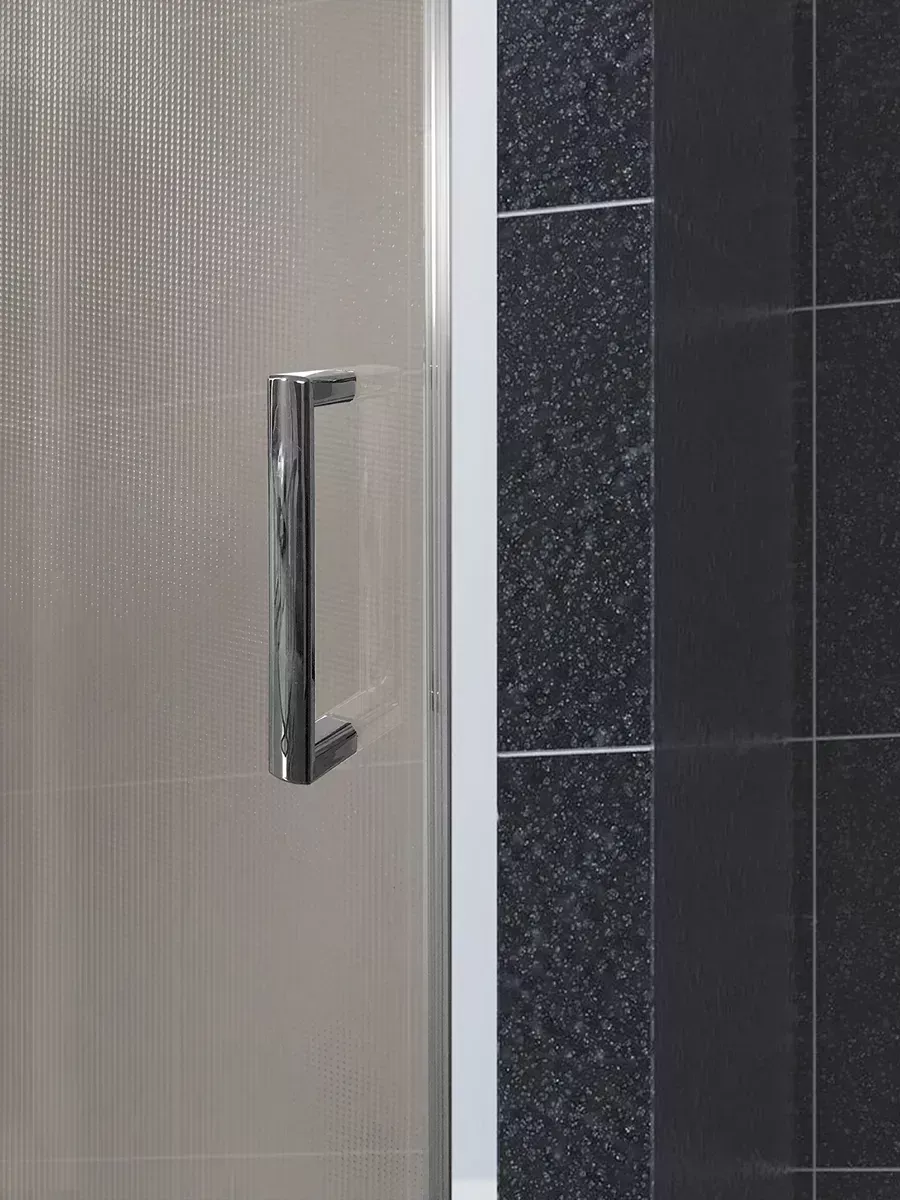 Mampara de ducha frontal 1 fijo con 1 corredera alto 190 cm, cristal mateado - modelo Remind