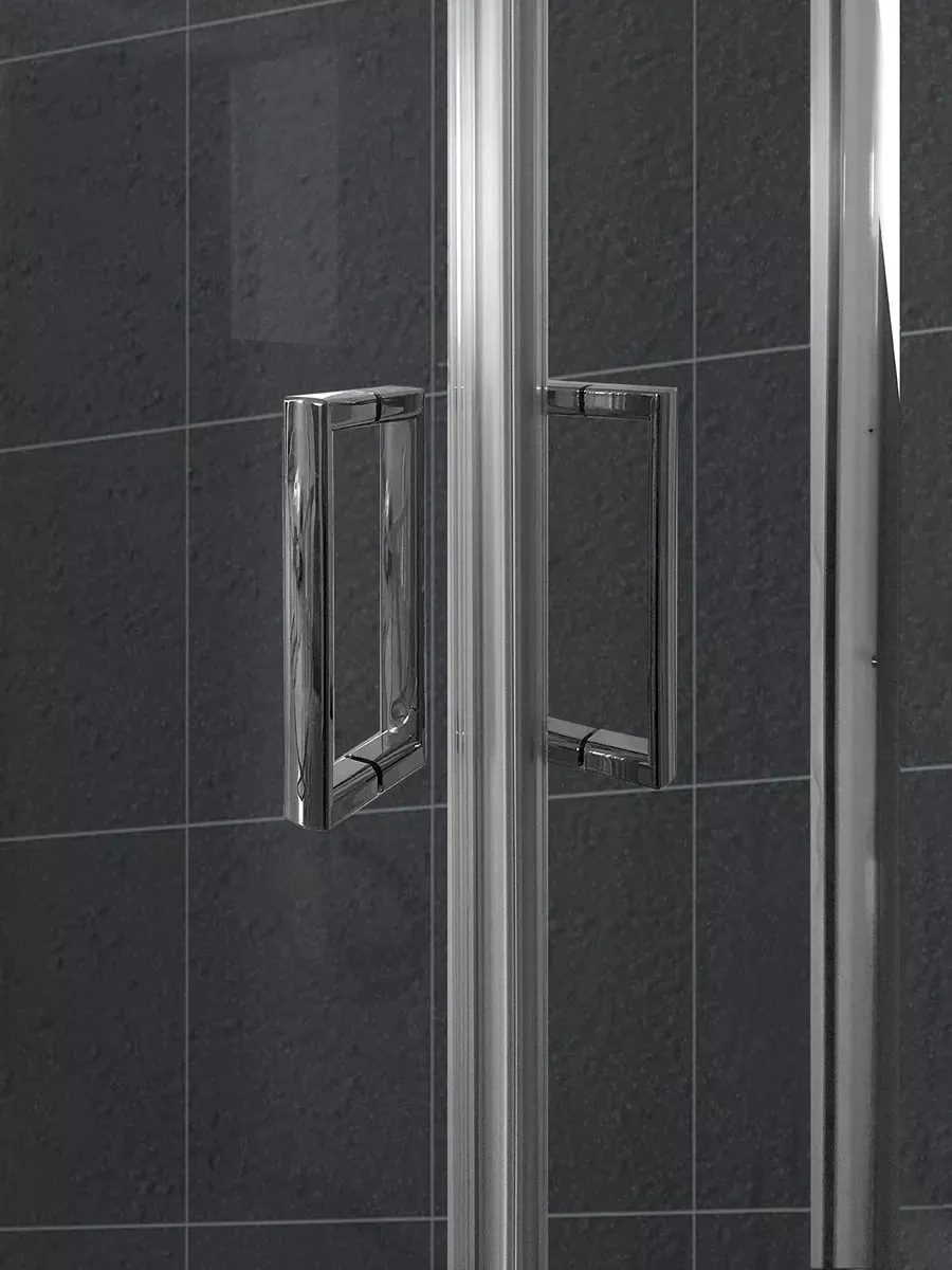 Mampara de ducha 2 fijos con 2 puertas correderas en vértice - modelo Contract