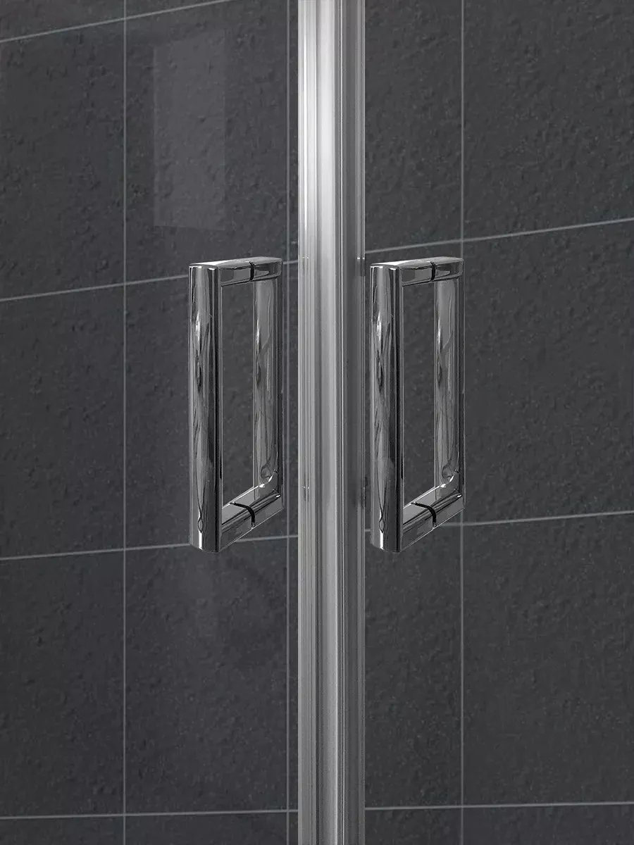 Mampara de ducha Frontal 2 fijos con 2 correderas transparente - modelo Contract