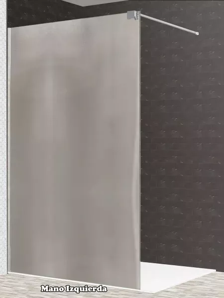 Mampara de ducha cristal fijo altura 195 cm cristal mate New Glass con toallero - modelo Screen