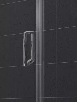 Mampara de ducha frontal 1 fijo + puerta abatible al fijo - Serie 6