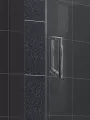 Mampara de ducha frontal 1 puerta abatible + lateral fijo, cierre a la pared - Serie 6