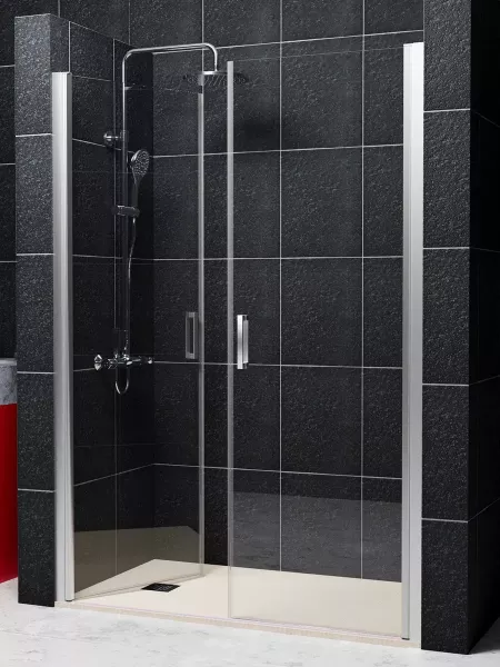 Mampara con puerta izquierda abierta