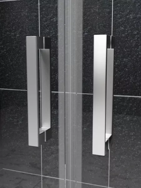 Mampara de ducha frontal 2 puertas abatibles - modelo Open