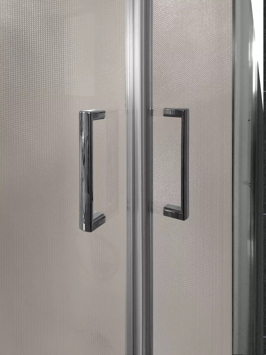 Mampara de ducha 2 fijos con 2 correderas en vértice cristal mateado - modelo Remind