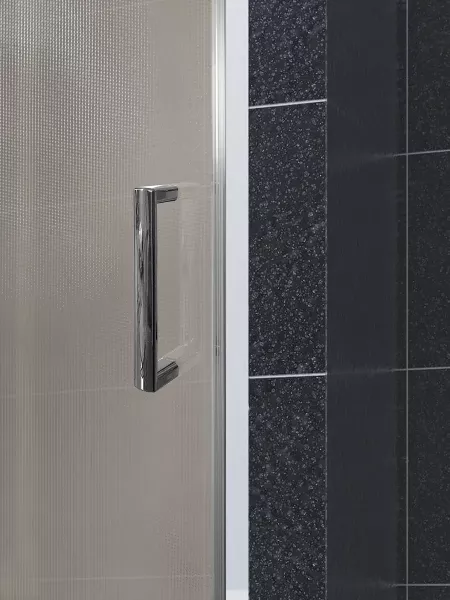 Mampara de ducha frontal 1 fijo con 1 corredera 195 cm cristal mate New Glass - modelo Remind