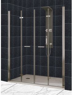 Mampara frontal 2 puertas plegables - modelo Zen