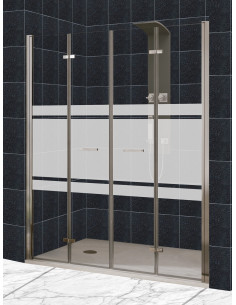 Mampara frontal 2 puertas plegables - modelo Zen 2