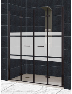 Mampara frontal 2 puertas plegables - modelo Zen 2