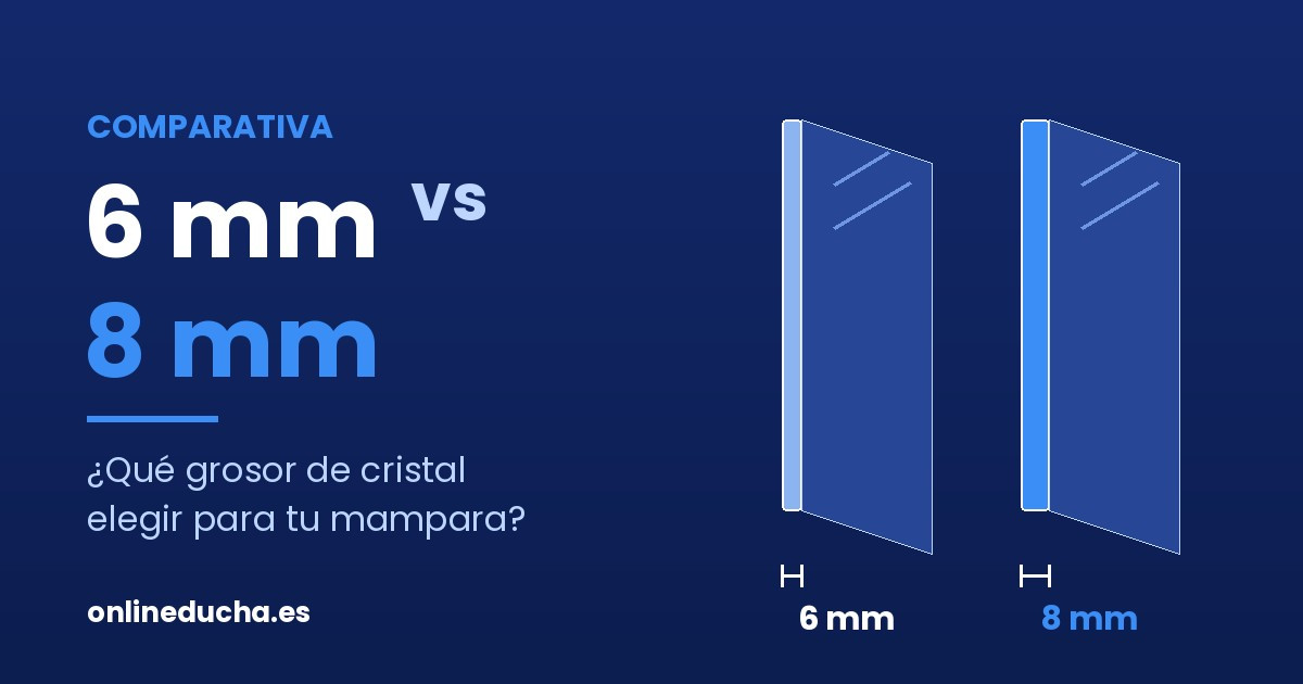 Mampara de 6 mm o de 8 mm: ¿qué grosor de cristal elegir?