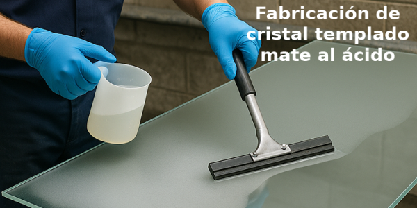 Fabricación del cristal templado al ácido
